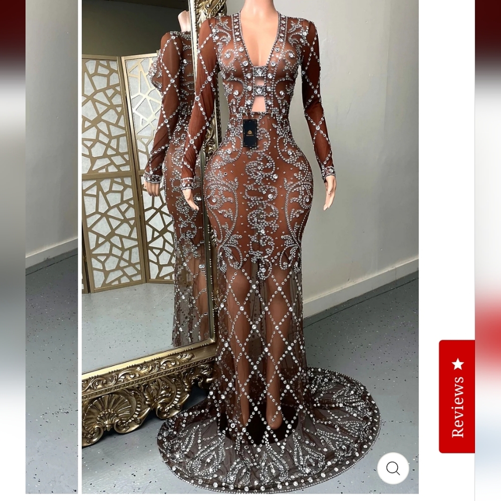 Amekana Smitten brown dress